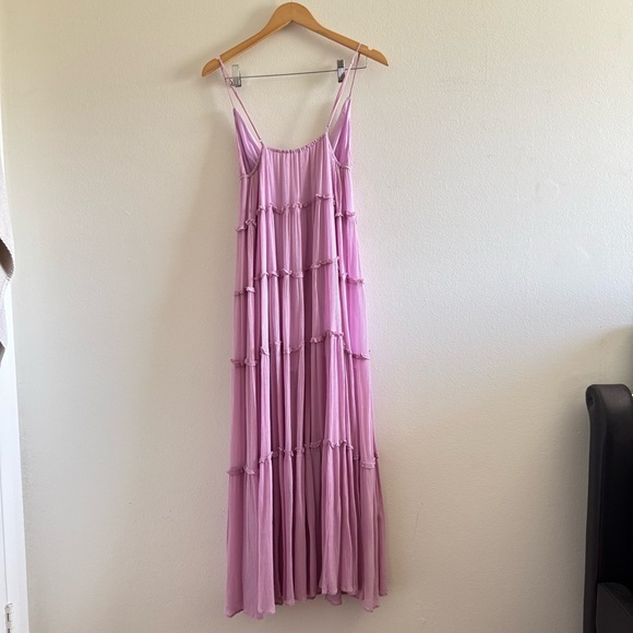 A.L.C. Gemma Purple Tiered Silk Maxi Dress size 4 - Picture 7 of 13